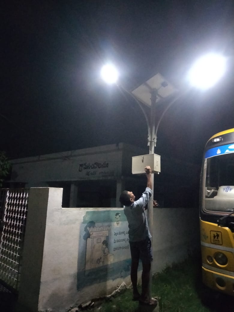 Donation of Solar Street Lights to 7 Villages at Nagayalanka,AP